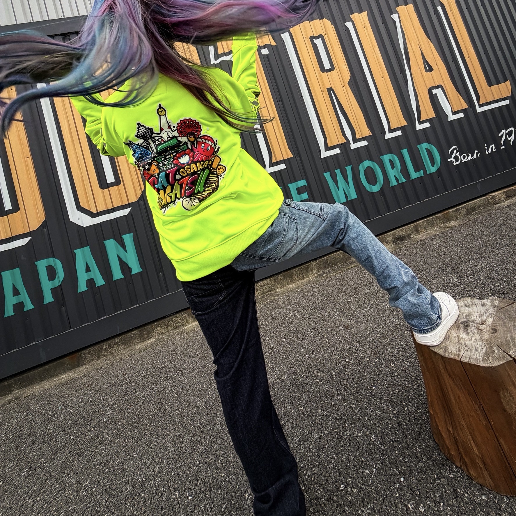 【イーブンリバー】USD1102 ストレッチデニムカーゴ　ハーフ＆ハーフ