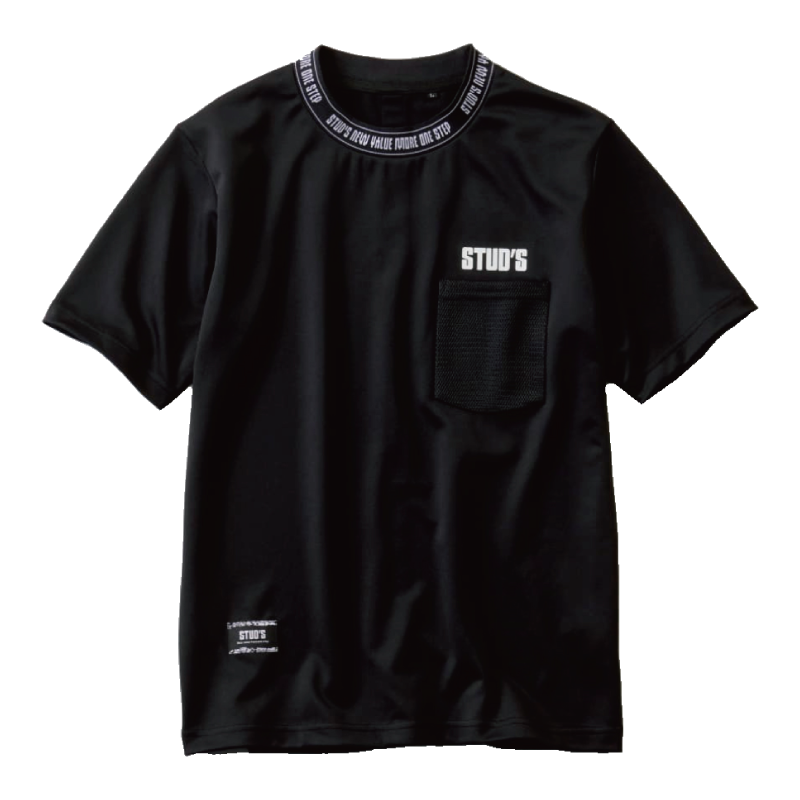 【STUDS(スタッズ)】【秋冬年中作業服】半袖ロゴリブネックポケＴ　S4553