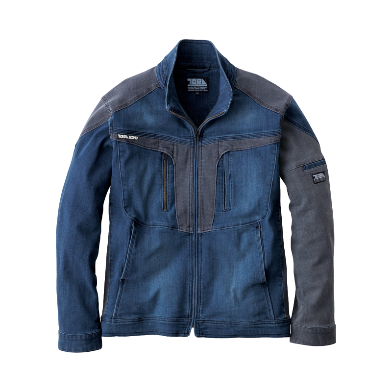 【TORAICHI(寅壱)】【秋冬年中作業服】デニムワークジャケット　8992-124