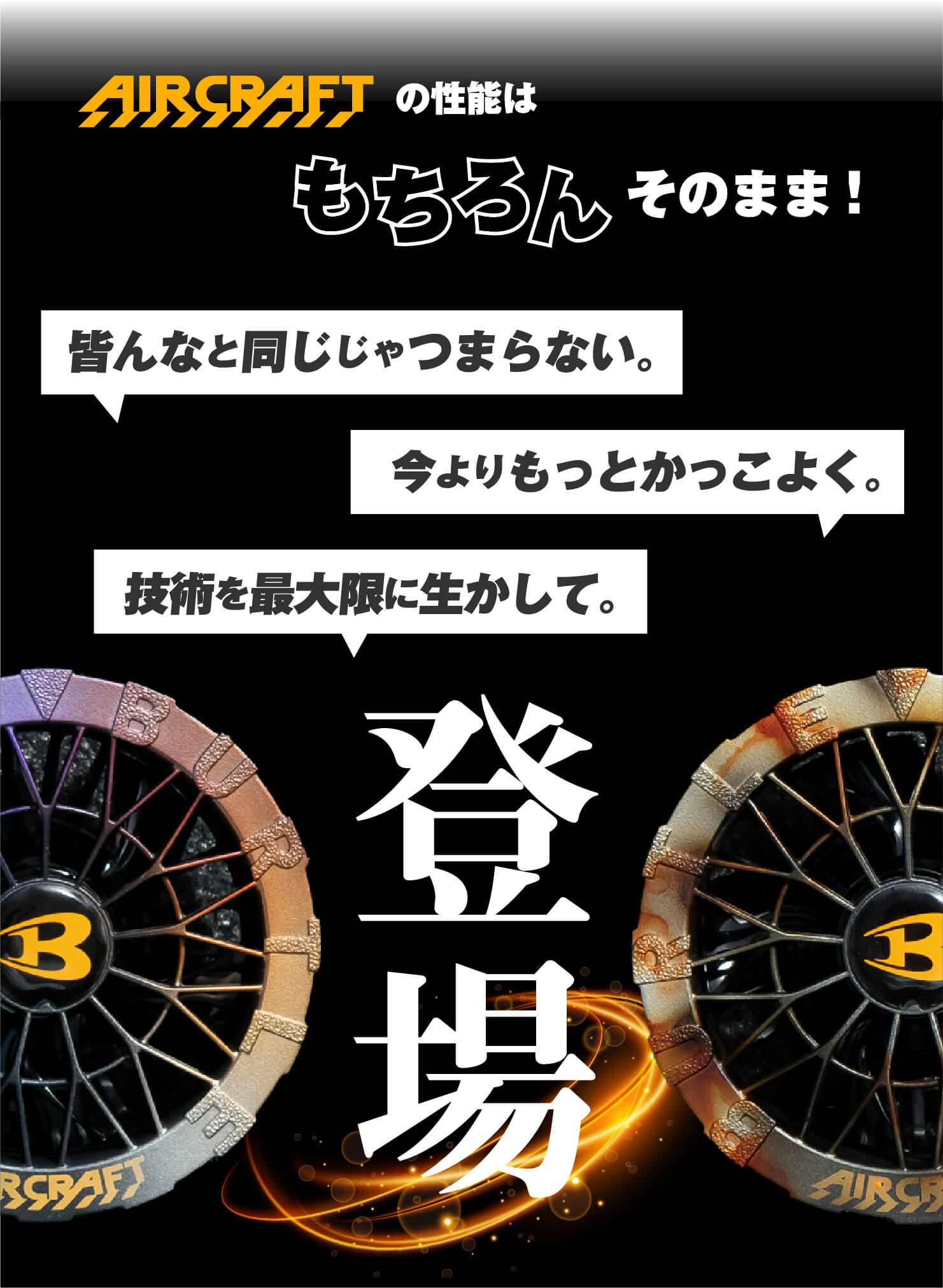 AIRCRAFTの性能はそのまま