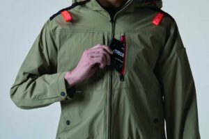 バートルエアークラフトAC2081_バッテリー収納ポケット(左・ファスナー止め・コードホール付)※特許取得済