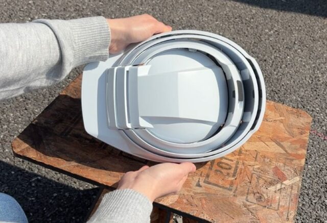 DIC_IZANO2_ヘルメット本体_ぺったんこになりました