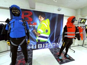 バートル2026最新エアークラフトの展示会ディスプレイ