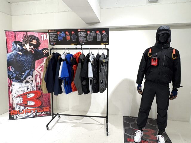 バートル2026最新エアークラフトが展示されている