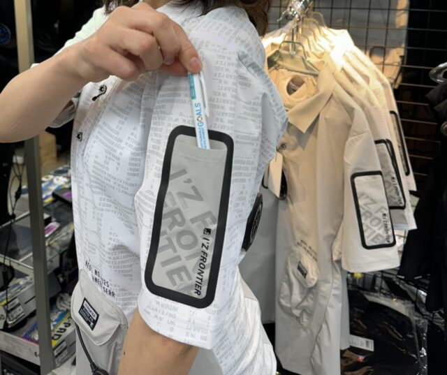 アイズフロンティアペルチェウェア着用_ペン挿しポケット
