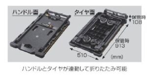 TAJIMA総合カタログ2025より_セフ台車折りたたみ式_折りたたんだ状態