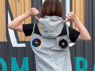 バートルエアークラフトハイバックを着用_オリジナルペイントカスタムファン