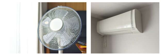 扇風機とエアコンのイメージ画像