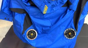 バートルエアークラフトのファンとバッテリーの取付完了