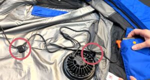 バートルエアークラフトのバッテリーとケーブル設置完了