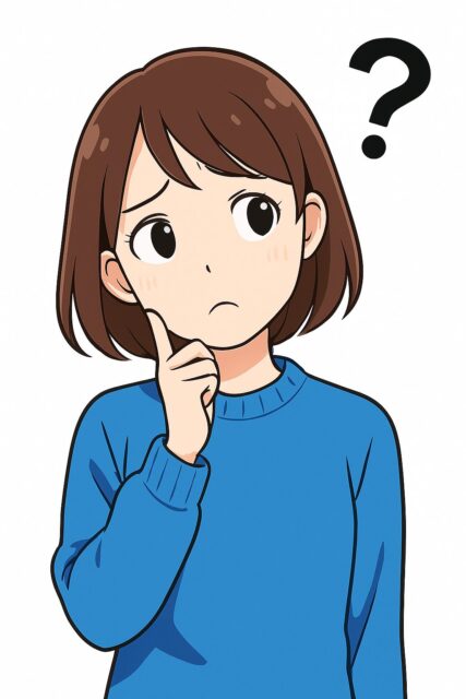 ダイマツブログ_谷ちゃん_わからなくて困っている顔イラスト