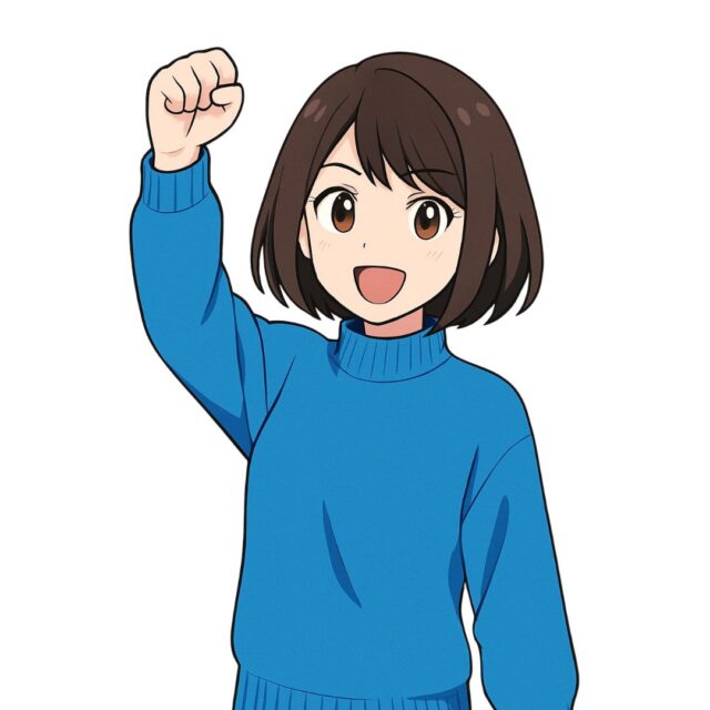 ダイマツブログ_谷ちゃんが気合を入れているイラスト
